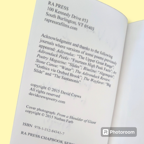 Lot/2 Signed David Crews Poems High Peaks & Wander-Thrush Poetry Books - Picture 4 of 9